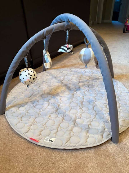 Done by Deer Activity Playmat & Play Gym (Grey/Cream)