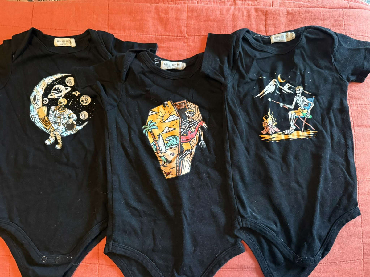 Naughty Baby Clothing bodysuit set (3), 18-24M, Kids 24 Month (18-24M)