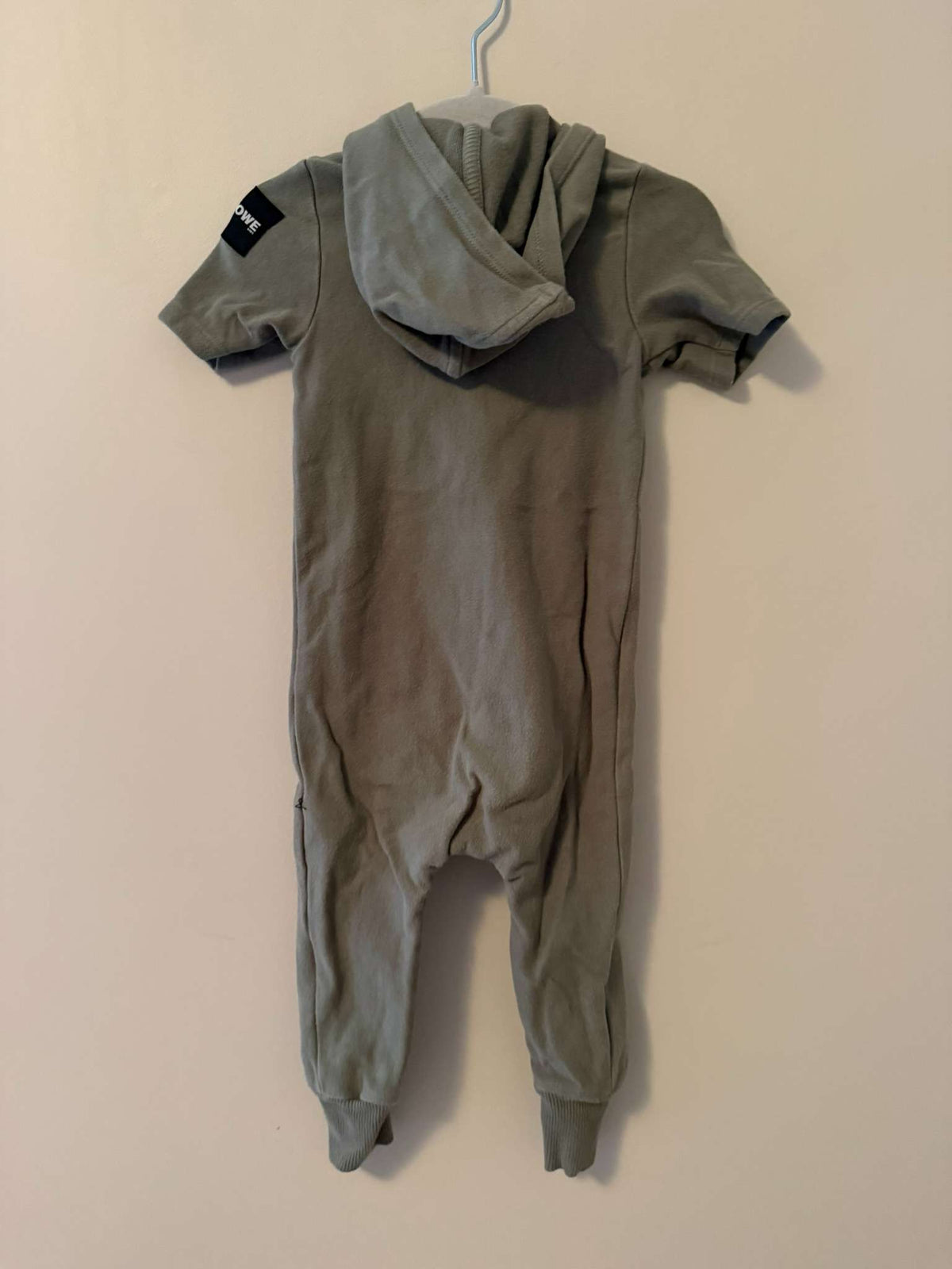 Rowe Hooded Short Sleeve Zomper/Romper, 6-12 Months, Sage Green, Kids 12 Month (9-12M)