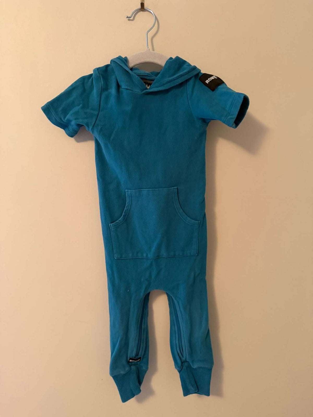 Rowe Hooded Short Sleeve Romper, 6-12 Months, Teal, Kids 12 Month (9-12M)