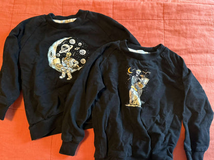 Naughty Bay Clothing Skeleton Crewneck Sweatshirts, 2 Pack, 18-24 Months, Kids 24 Month (18-24M)