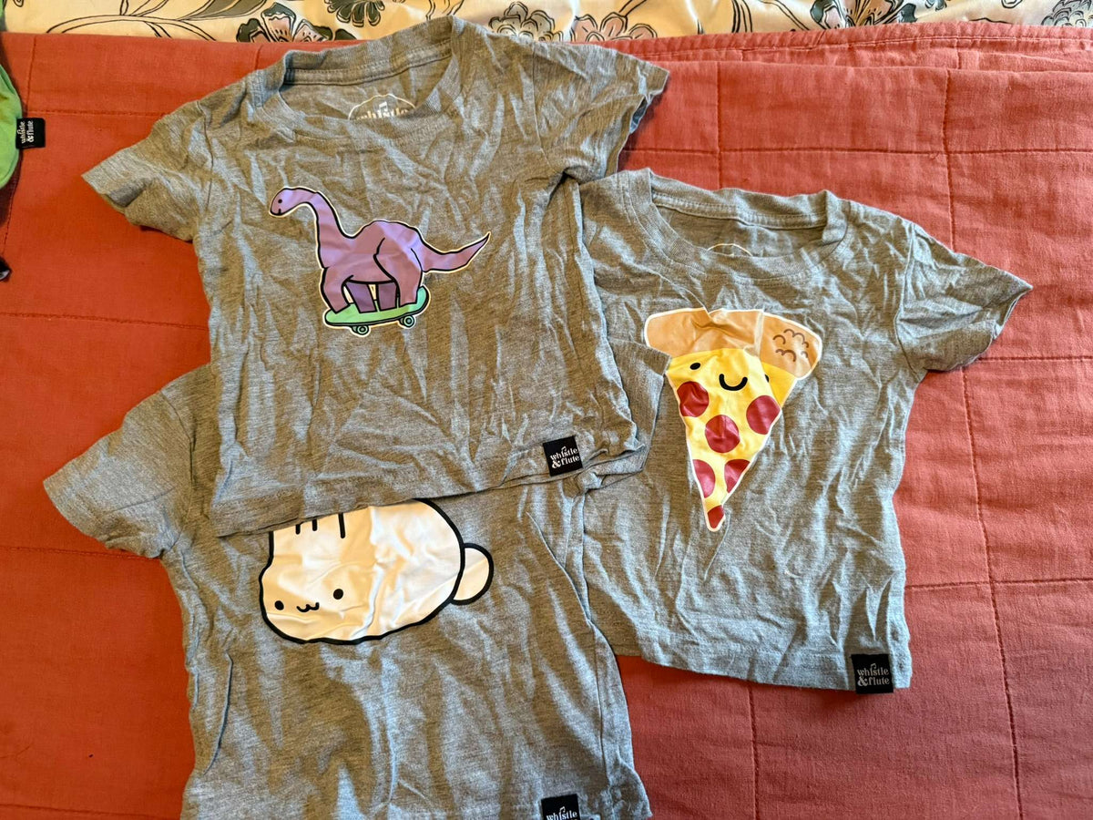 Whistle & Flute Kawaii Tees, 3 Pack, 12-18 Months, Kids 18 Month (12-18M)