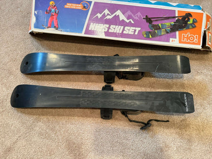 Kids Ski Set, Age 4+ (Skis, Bindings, Poles) — In Box
