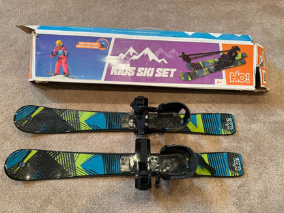 Kids Ski Set, Age 4+ (Skis, Bindings, Poles) — In Box