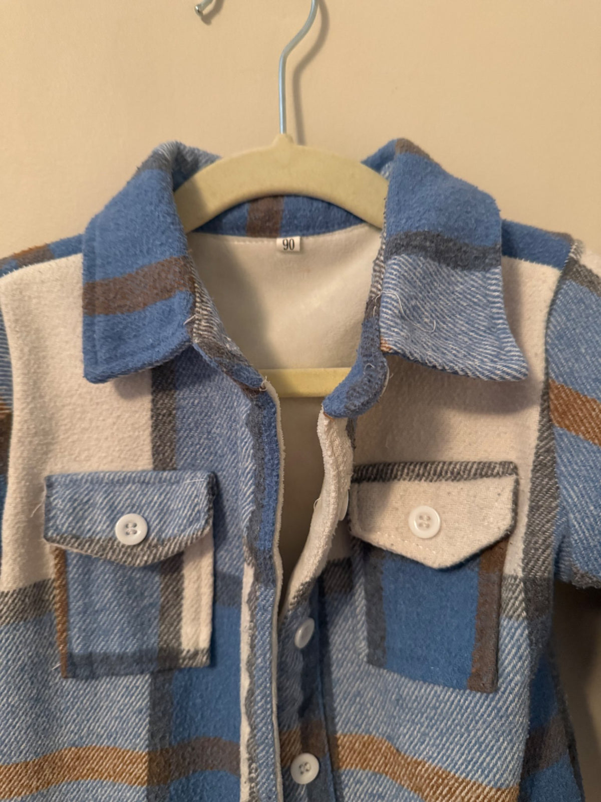 Kids plaid flannel-lined shacket 2T, Kids 2T