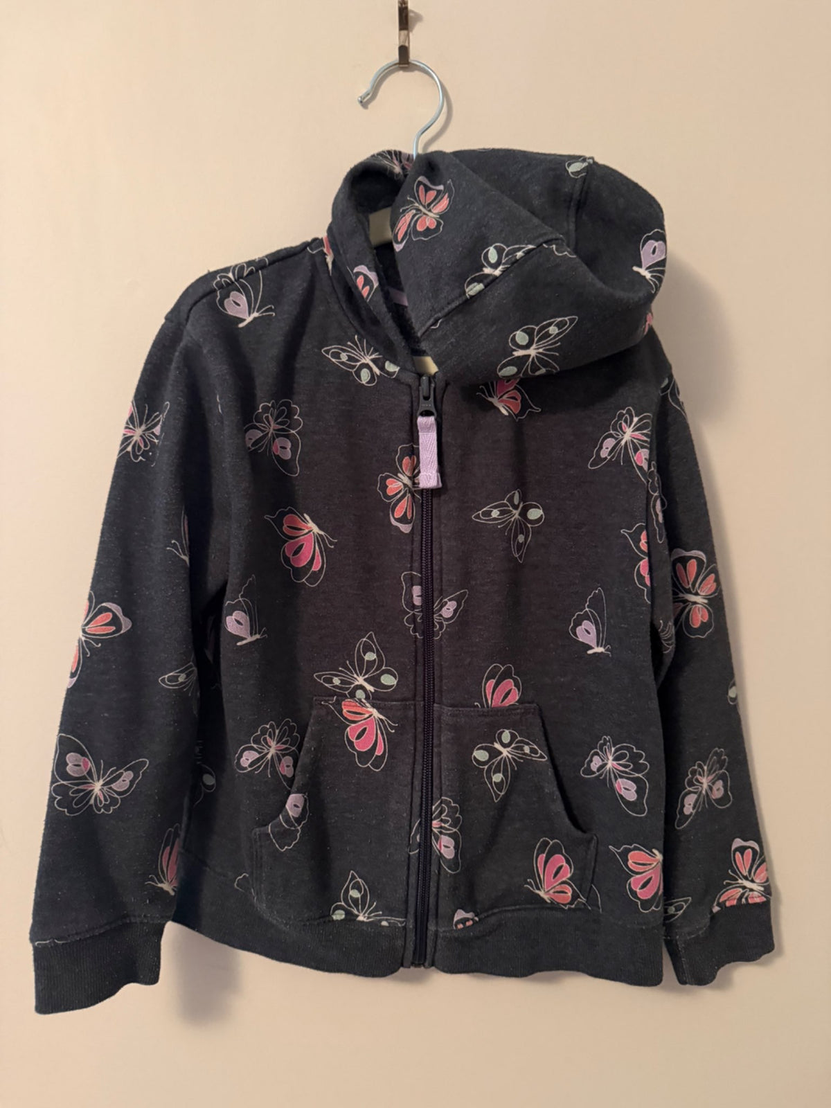 Cat & Jack butterfly zip hoodie, Kids 6/6X