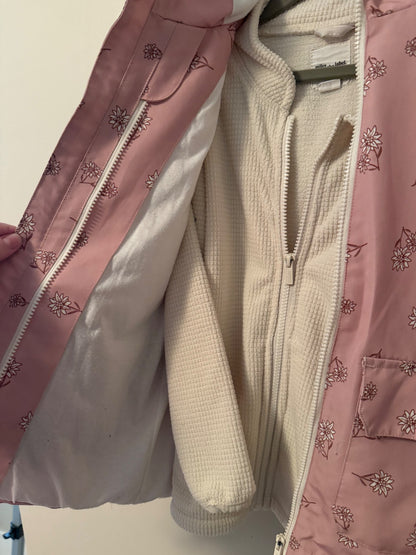 Miles the Label Daisy Print on Rose 3-in-1 Jacket, Kids 8