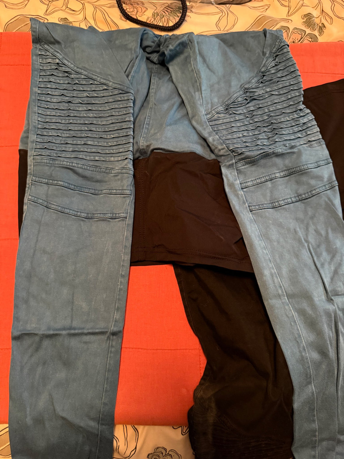 Preggo Leggings moto-style maternity jeggings X2, Maternity L (12-14)