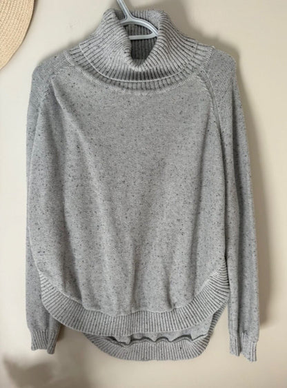 Seraphine Grey Speckled Turtleneck Sweater, Maternity M (8-10)