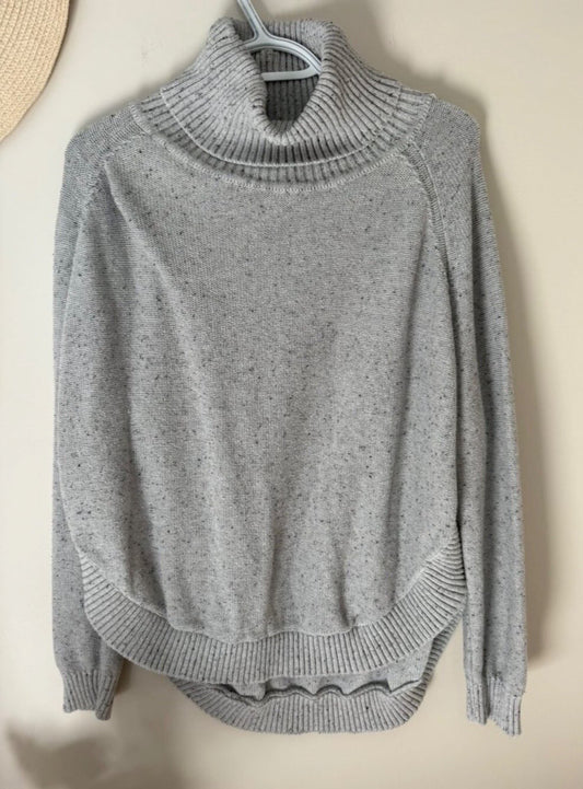 Seraphine Grey Speckled Turtleneck Sweater, Maternity M (8-10)