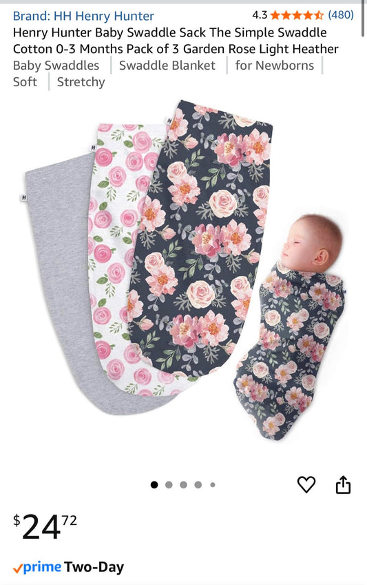 Henry Hunter Baby Swaddle Sack - 3, size 0-3. Retail $25, NWOT, 0-3 Months (Newborn)