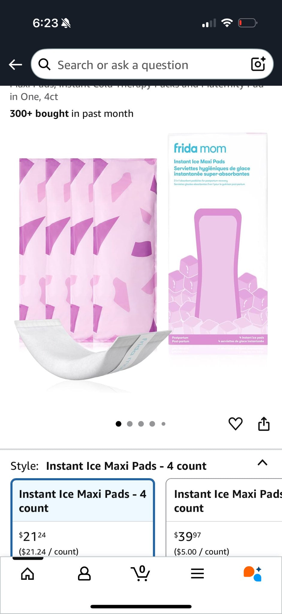 FridaMom Instant Ice Maxi Pads (three count)