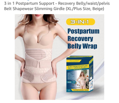 3-in-1 Postpartum Belly Wrap Size XL - new in package never used (retail $40)