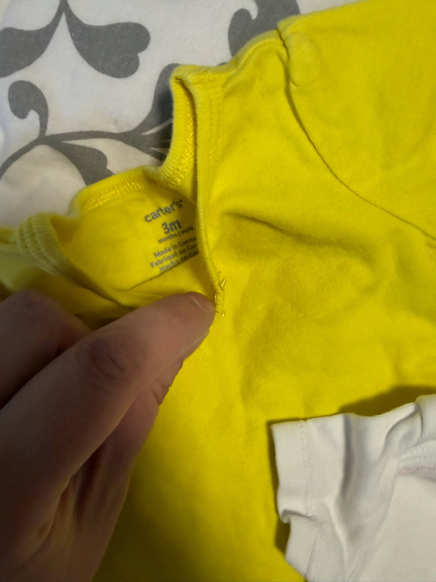 0-3m Diaper Shirt Snap Onesie Bundle (4x), Kids 3 Month (0-3M)