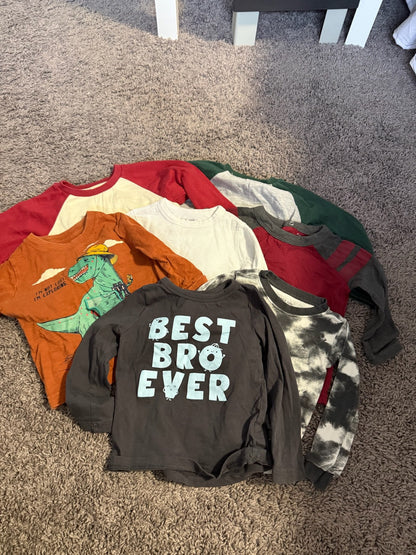 18-24m Long Sleeve Bundle (7 shirts total), Kids 24 Month (18-24M)