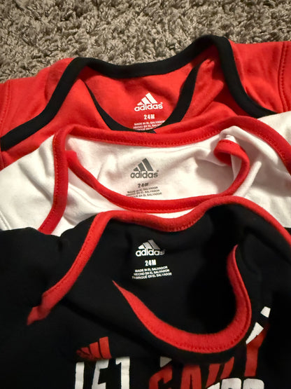 3X Adidas Calgary Stampeders Onesies , Kids 24 Month (18-24M)