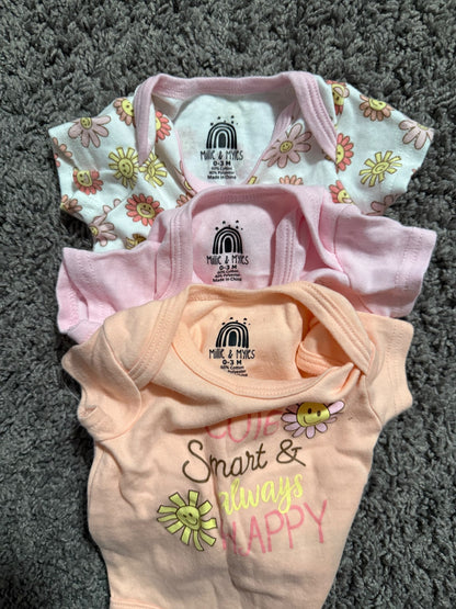 Millie&Myles 0-3m Onesies, Kids 3 Month (0-3M)