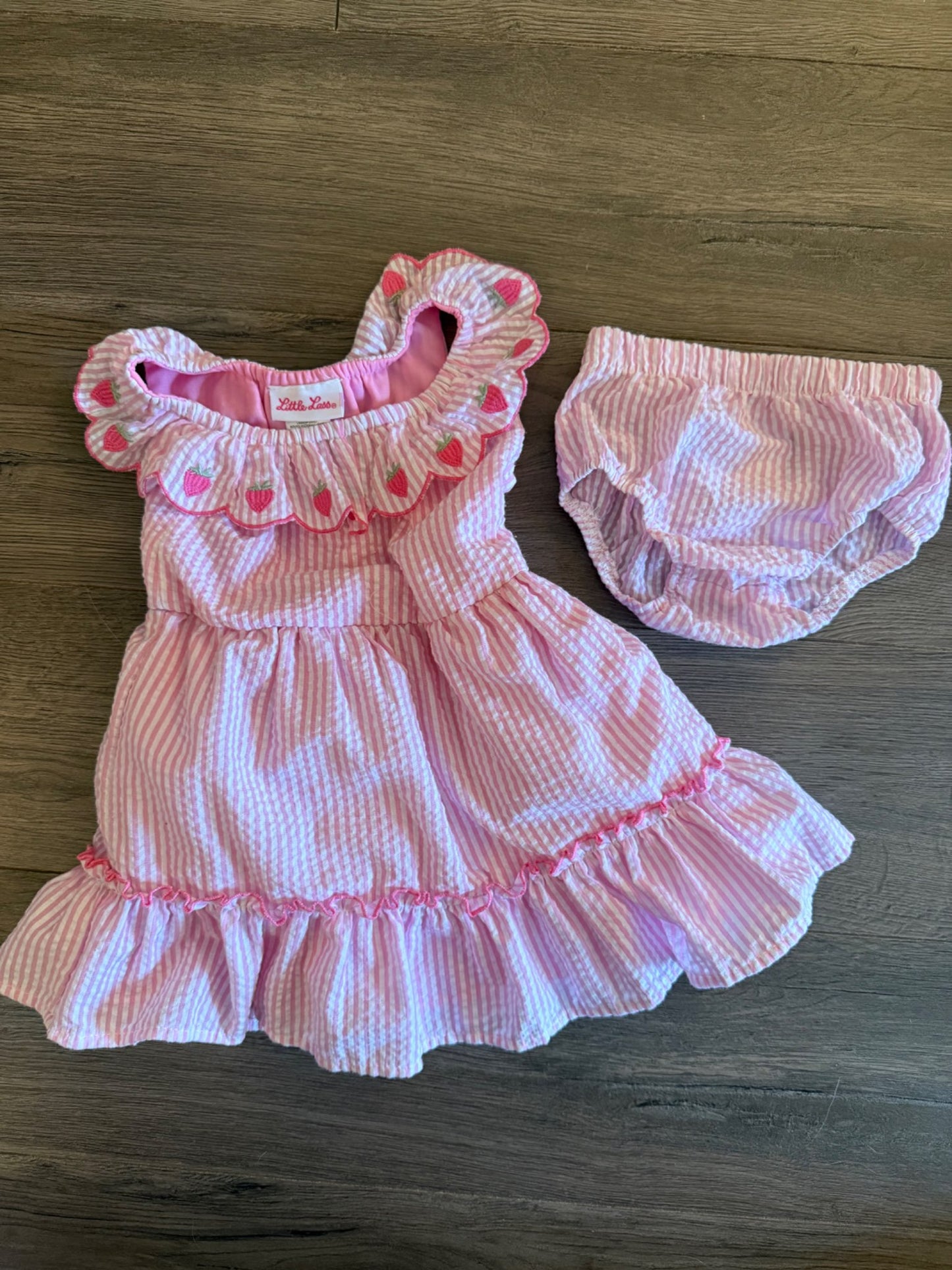 Strawberry Dress & Diaper Cover, Kids 12 Month (9-12M)
