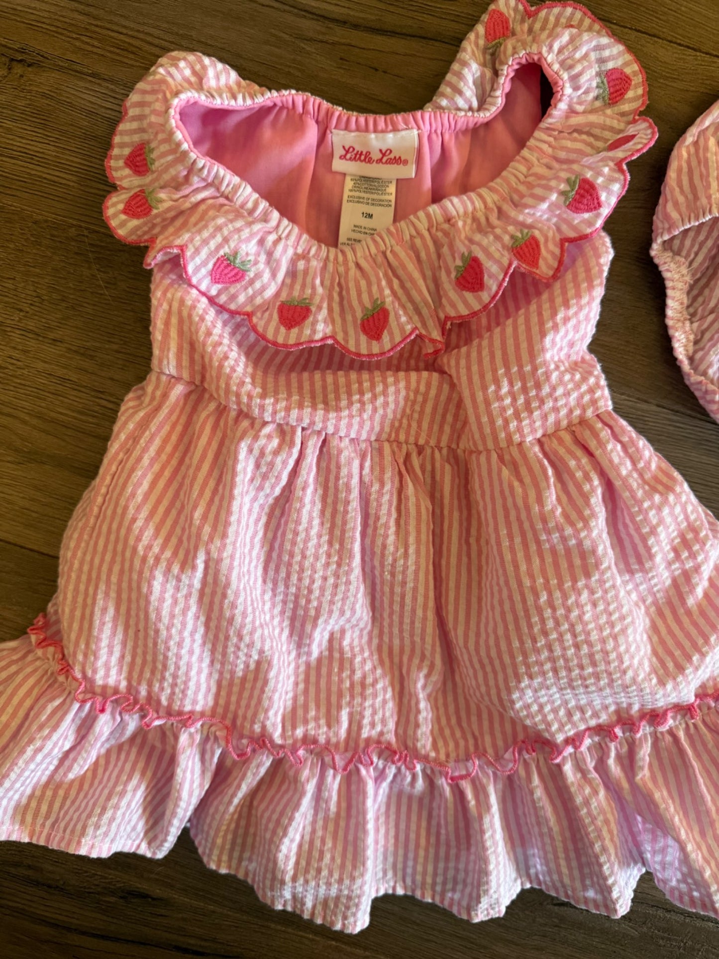 Strawberry Dress & Diaper Cover, Kids 12 Month (9-12M)