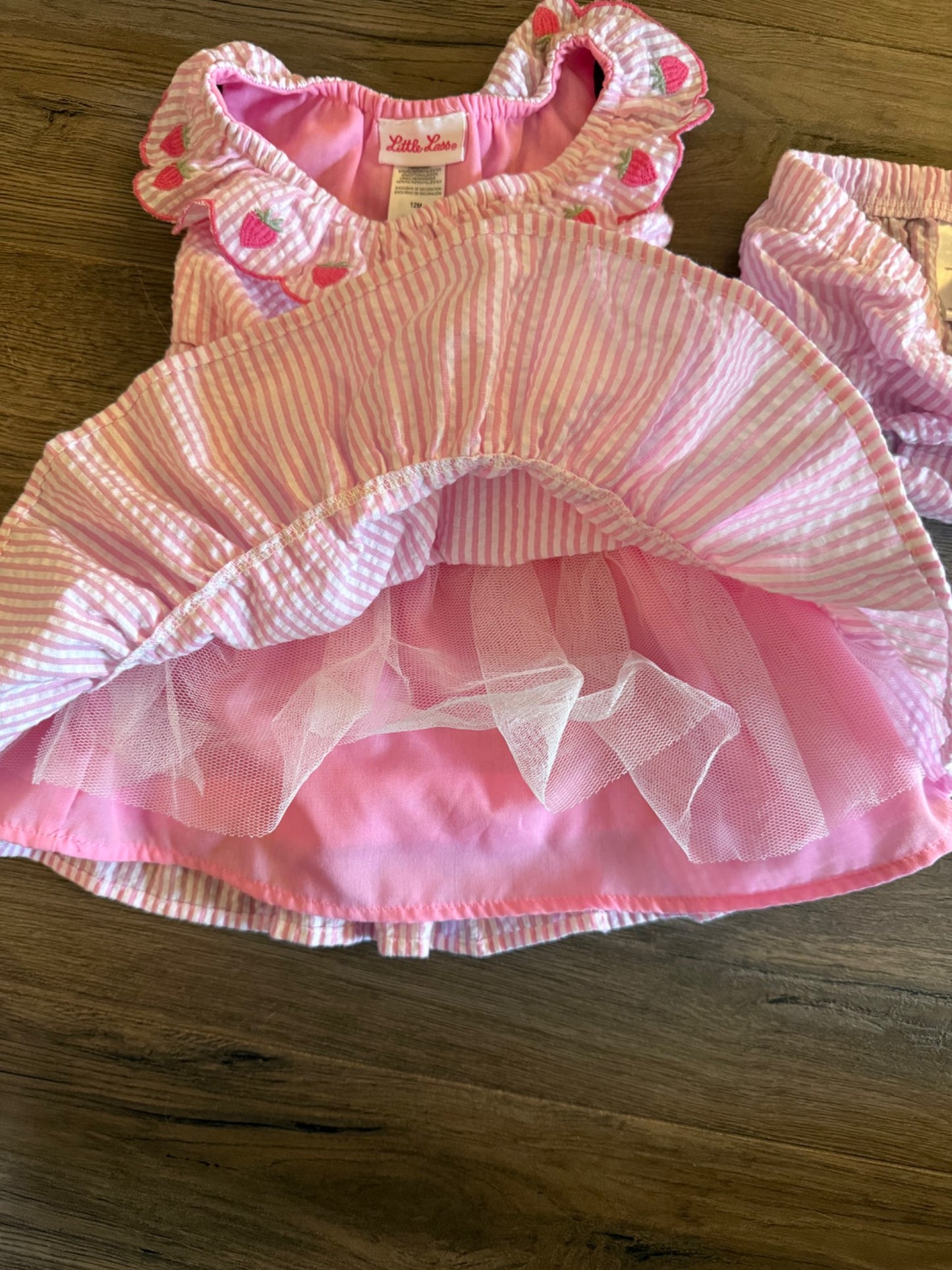 Strawberry Dress & Diaper Cover, Kids 12 Month (9-12M)
