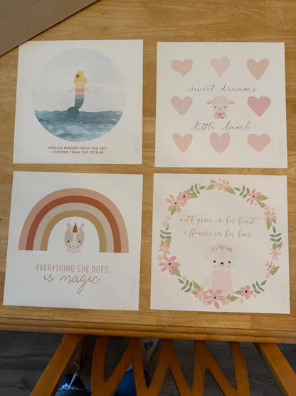 Cuddle + Kind Prints 4X (each print retails $24)