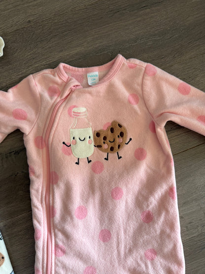 Two Pekkle Fleece Zipper Sleeper 12m, Kids 12 Month (9-12M)