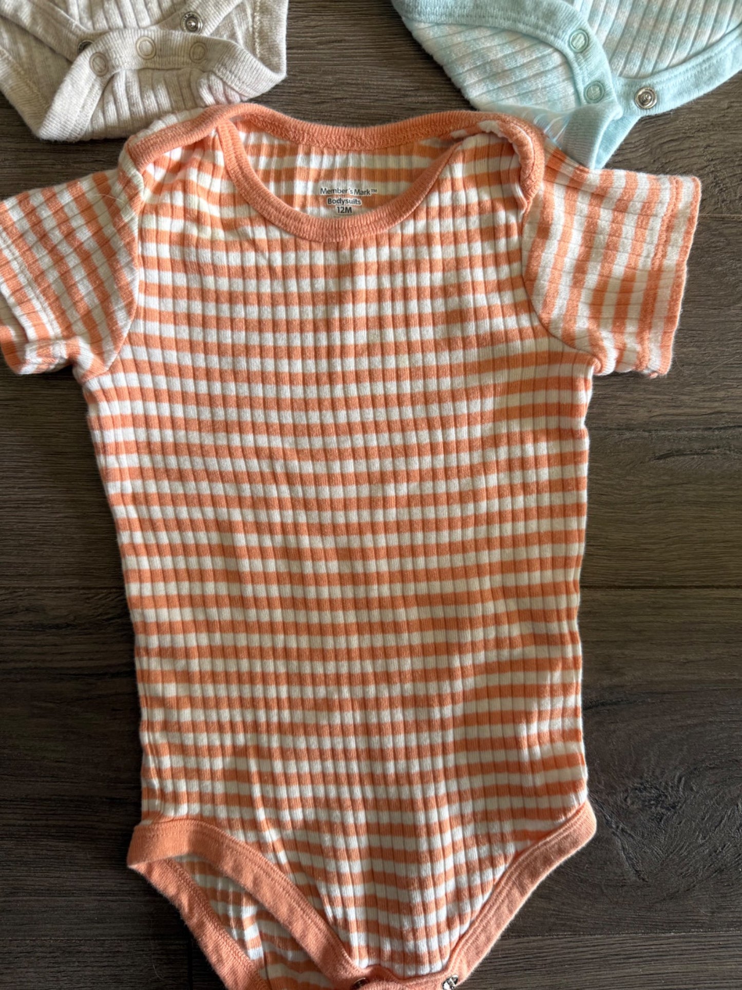 3pc Snap Onesie Set (Members Mark) 12m, Kids 12 Month (9-12M)