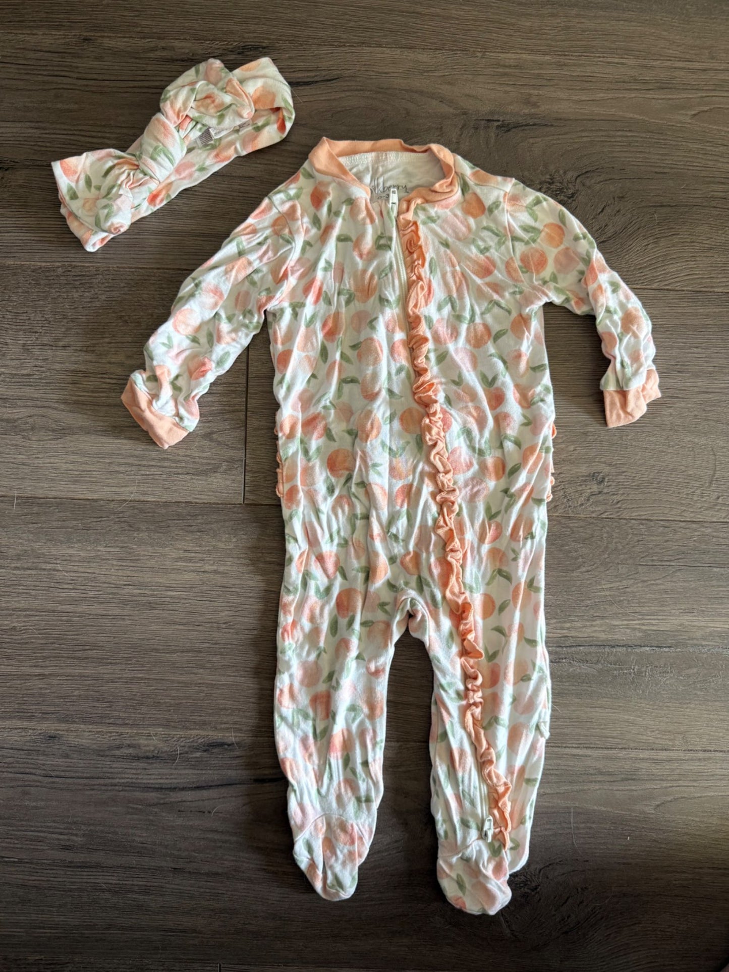 MilkBerry Bamboo Sleeper w/ Bow Headband , Kids 3 Month (0-3M)