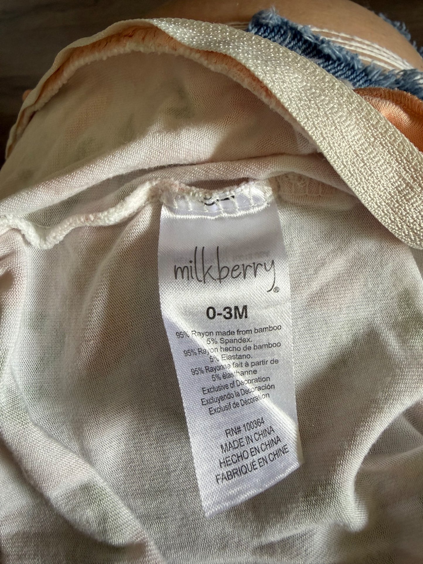 MilkBerry Bamboo Sleeper w/ Bow Headband , Kids 3 Month (0-3M)