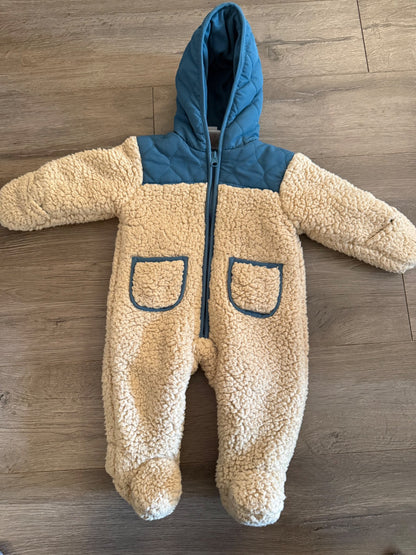 3-6m Teddy Fleece Bunting Suit, Kids 6 Month (3-6M)
