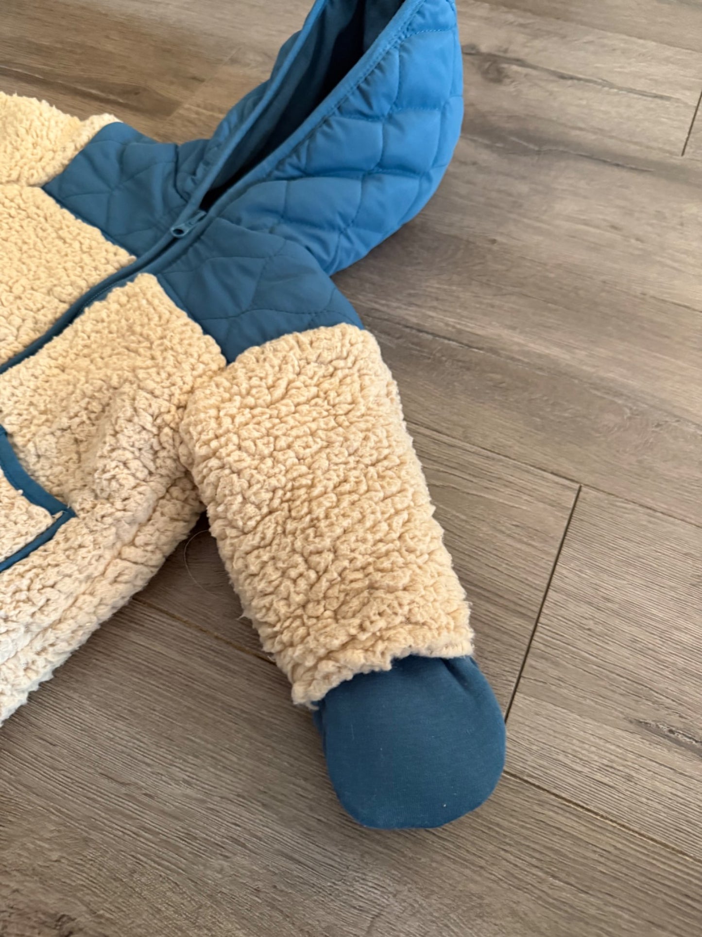 3-6m Teddy Fleece Bunting Suit, Kids 6 Month (3-6M)