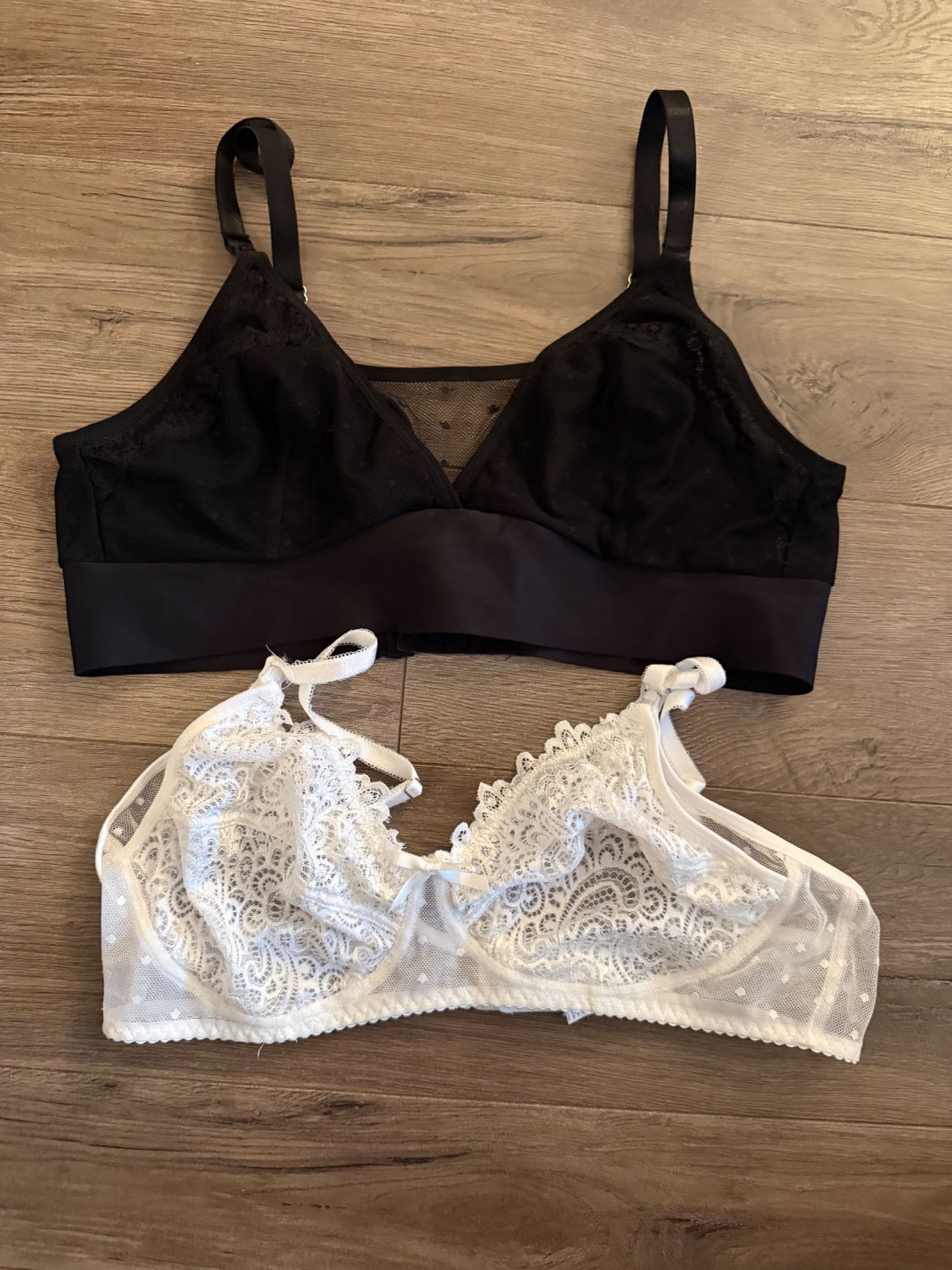 Unbranded thin unpadded lace nursing bras, Maternity XL (16-18)