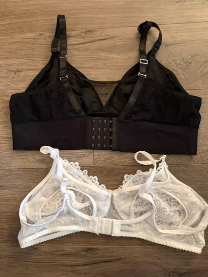 Unbranded thin unpadded lace nursing bras, Maternity XL (16-18)