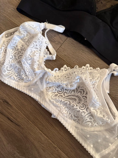 Unbranded thin unpadded lace nursing bras, Maternity XL (16-18)