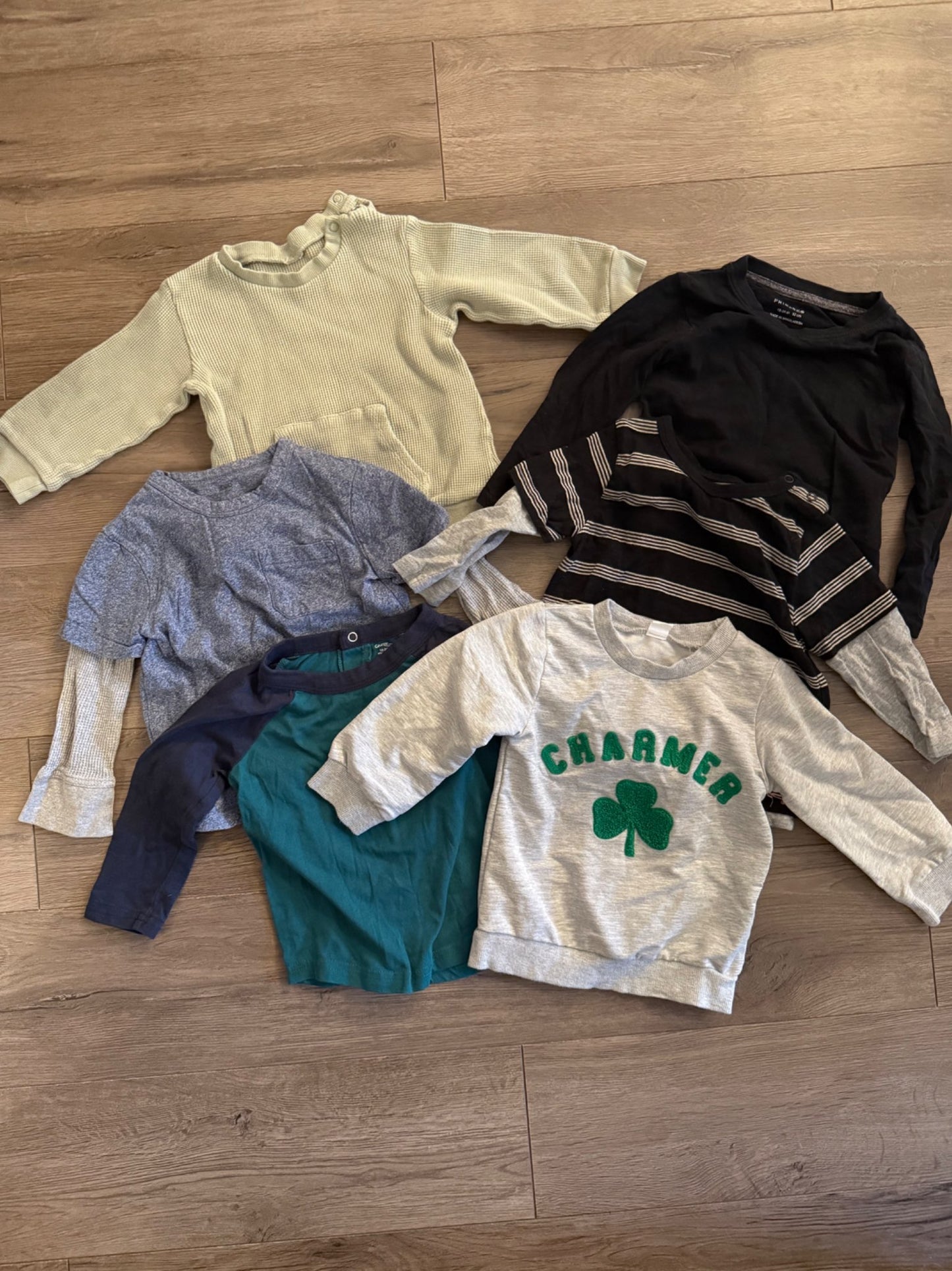 Long Sleeve Shirt Bundle (6 shirts) 18-24m, Kids 24 Month (18-24M)