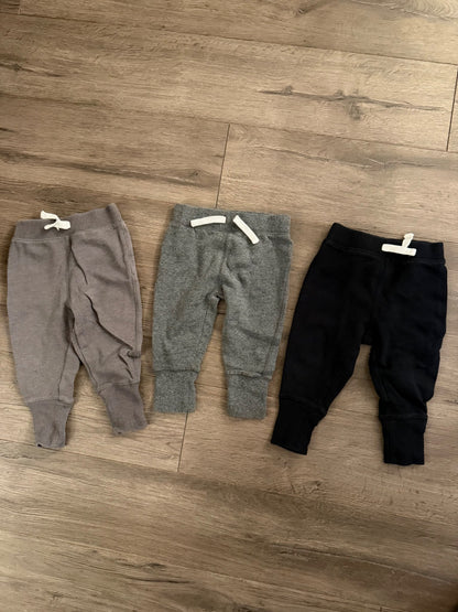 Joe Fresh 6-12m Sweatpants Bundle (x3 pairs), Kids 12 Month (9-12M)