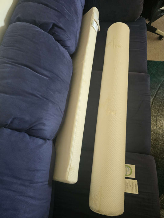 Non-toxic memory foam bed bumpers with removable covers
