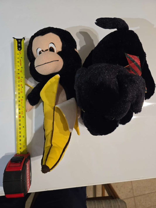 Medium sized monkey and puppy