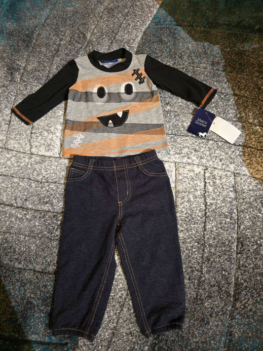 12 mo. Top (NWT) and bottom (like new), Kids 12 Month (9-12M)