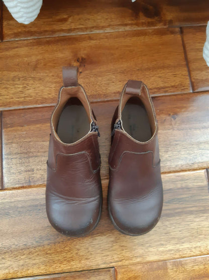Adelisa & Co Brown Leather Booties, Shoes 10.5 (Toddler:2-4yr)