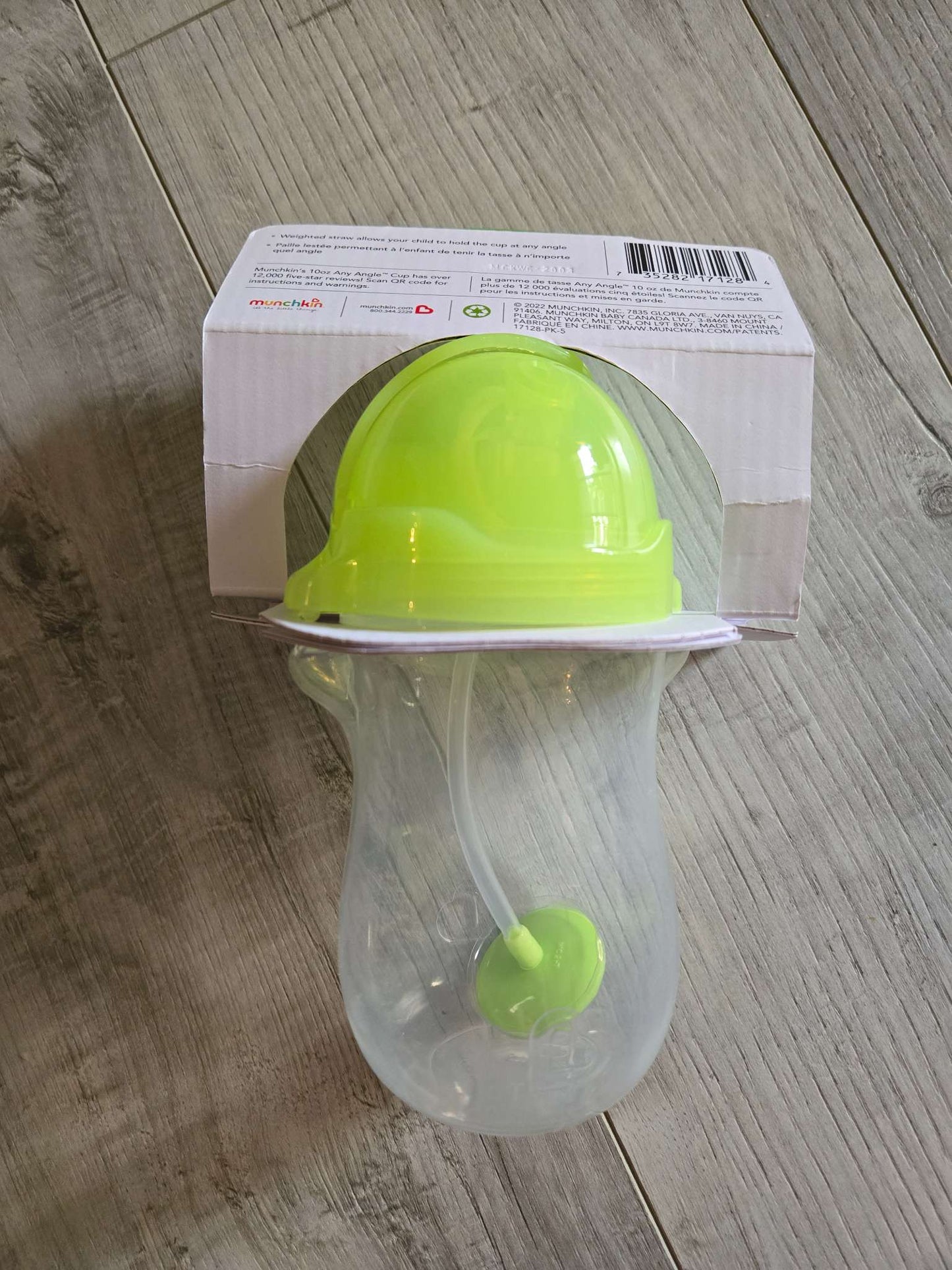 Munchkin Any Angle Weighted Straw Cup Green, Brand New in packaging