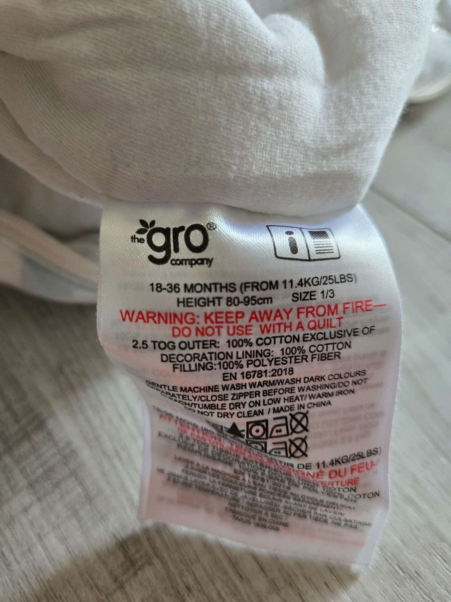 Grobag Baby Sleep Bag 2.5 TOG, 18-36 Months, 18-24 Months (Extra Large)