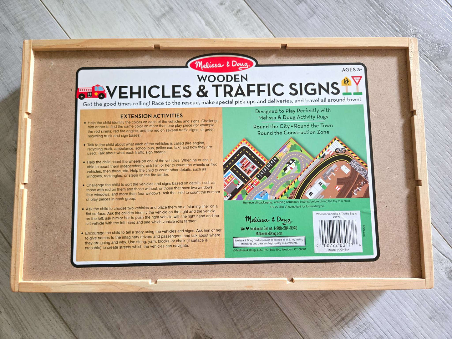 Melissa and Doug Wooden Vehicles and Traffic Signs, Retails for $35