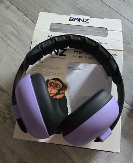 Banz Hear no blare earmuffs, 0-2 Years Old, Retails for $40