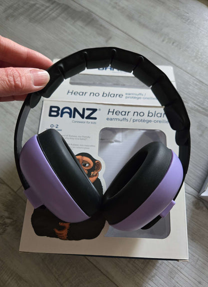 Banz Hear no blare earmuffs, 0-2 Years Old, Retails for $40
