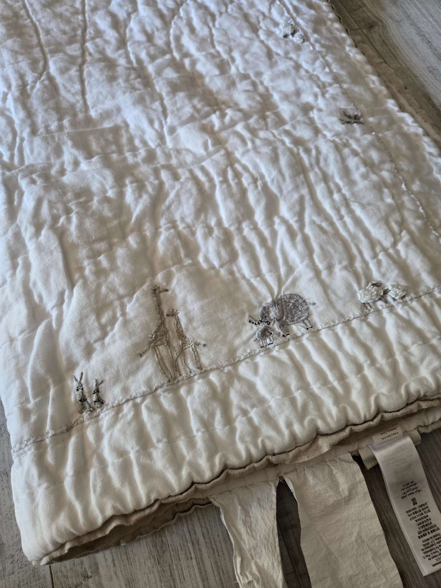 Pottery Barn Kids Animals Baby Quilt, Retails for $150