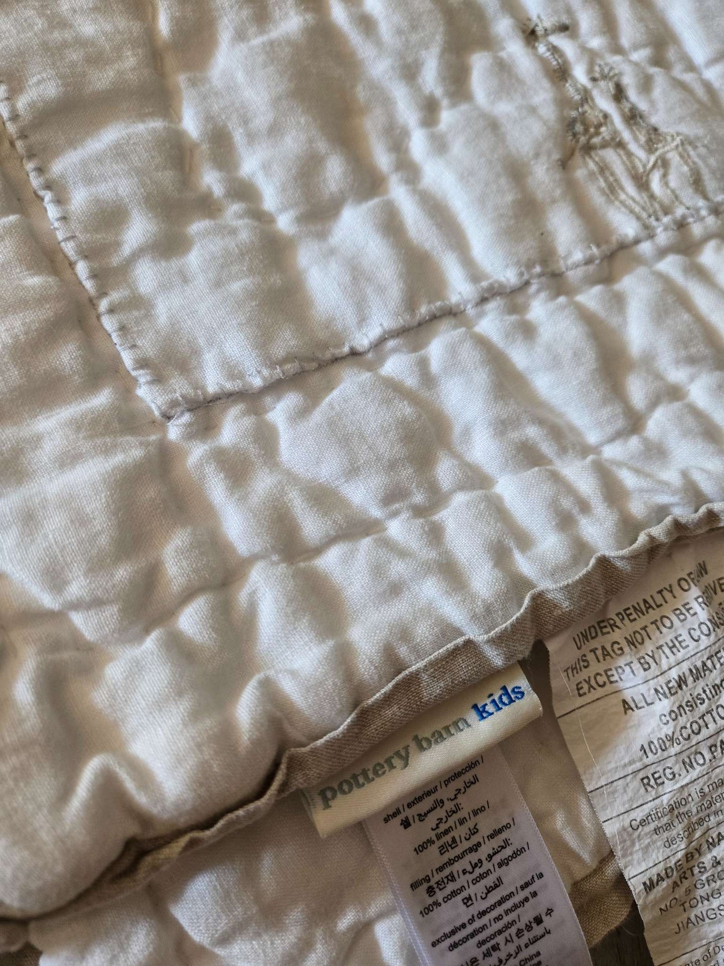 Pottery Barn Kids Animals Baby Quilt, Retails for $150
