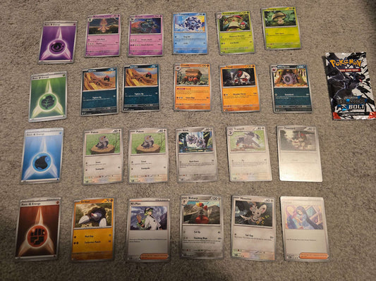 Pokemon Trading Card Game Set of 24 Cards (English Black Bolt Set 2)