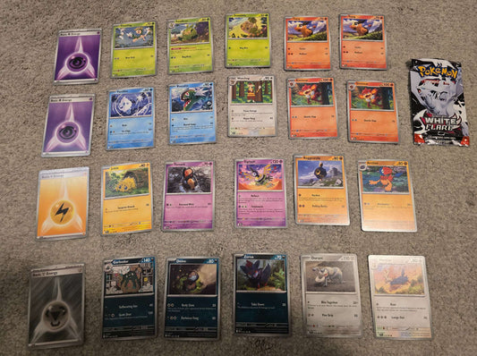 Pokemon Trading Card Game Set of 24 Cards (English White Flare Set 1)