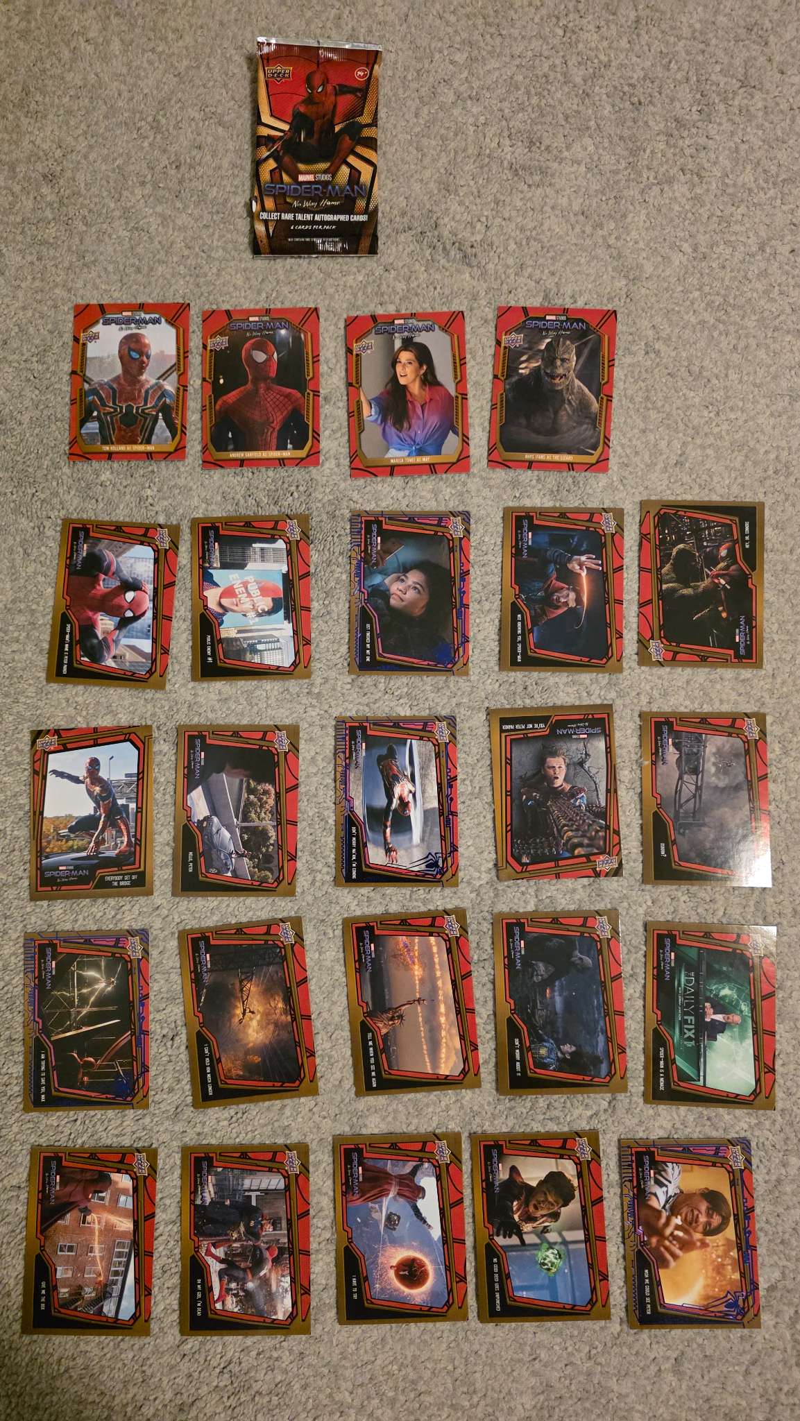 Spiderman No Way Home Trading Card Game Set of 24 Cards (Set SM1)